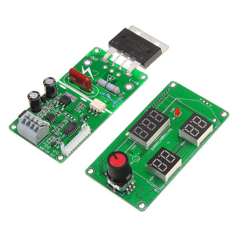 40A/100A Spot Welding Machine Time Current Controller Control Panel Board Adjust Time and Current Mo