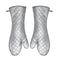 1Pair BBQ Oven Microwave Gloves Heat Resistant Cooking Glove 17 Inches Slicone Cloth Oven Mitts