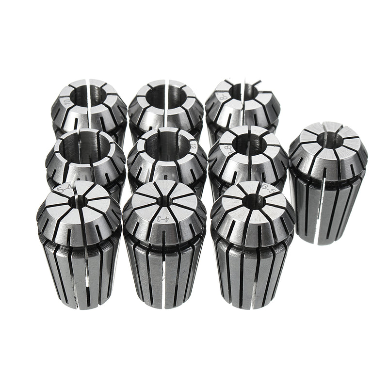 10pcs ER20 4-13mm Spring Collet Chuck Set For CNC Milling Machine Engraving Lathe Tool