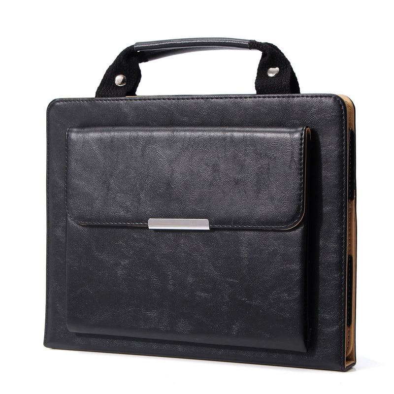 PU Leather Stand Case with Handle & Storage Compartment for iPad 2 3 4 - Perfect for Travel