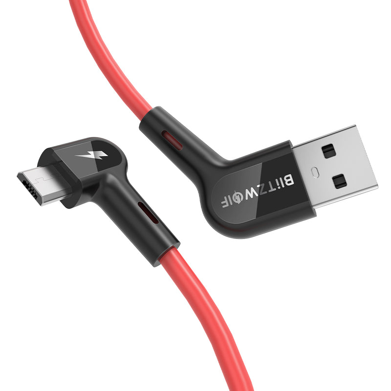 Blitzwolf BW-AC2 2.4A 90Right Angle USB A to Micro USB Data Cable 0.9m 1.8m for Gaming Mobile Phone for Samsung S6 Xiaomi HUAWEI LG