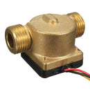G1/2 Inch Copper Water Flow Sensor Liquid Temperature Controlled Switch Flowmeter
