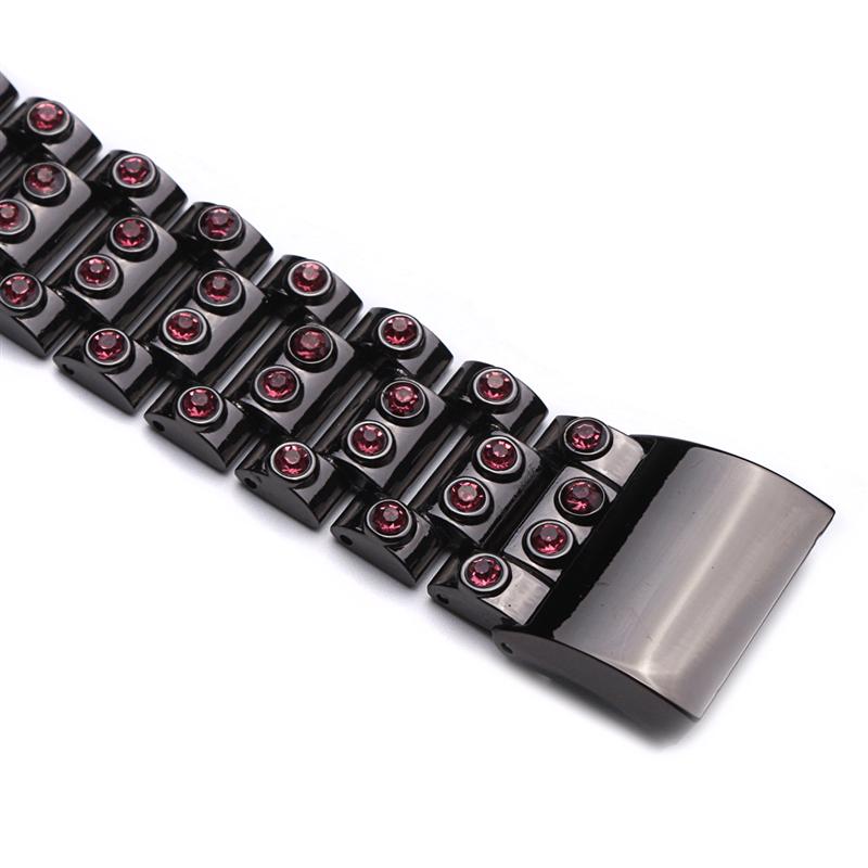 Rhinestone Watch Band Metal Stainless Steel Strap Bracelet Replacement for Fitbit Charge 2