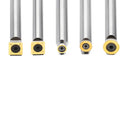 Drillpro Wood Turning Tool with Titanium Coated Wood Carbide Insert Cutter Round Shank Woodworking Tool / Aluminum Alloy Handle