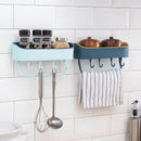 Bathroom Shelf Organizer Bath Shower Gel Shampoo Holder Storage Rack Punch Free