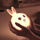 Color Changing Silicone Rabbit Night Light Remote Control Rechargeable Bedside Lamp