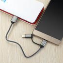 JDB 2 in 1 Type C Micro USB Fast Charging Cable With QC3.0/2.0 For Oneplus5 Xiaomi 6 A1 Redmi Note 4