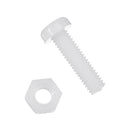 Suleve MXNP2 270Pcs White/Black M2-M5 Plastic Nylon Phillips Screw Round Head Hex Nut Assortment Kits