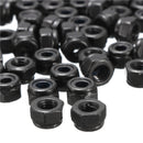 M3x0.5mm Zinc Plated Self-locking Nylon Insert Hex Lock Nuts Black 100pcs