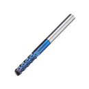 Drillpro 10pcs 3.175mm Blue NACO Coated PCB Bits Carbide Engraving Milling Cutter For CNC Tool Rotary Burrs