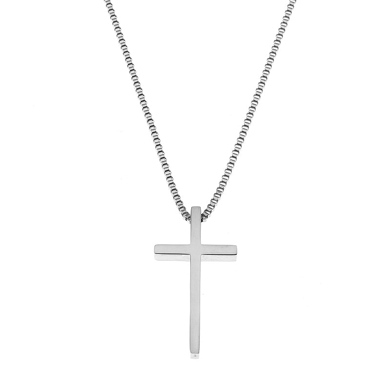 Simple Style Stainless Steel Cross Pendants Necklace For Women Delicate Necklaces