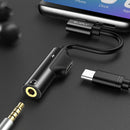RAXFLY 2 in 1 Type C to 3.5mm Headphone Jack Audio Adapter Charging Cable For Smartphone Tablet PC