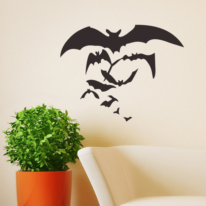Miico FX3040 Halloween Sticker Creative Wall Sticker Bat Pattern Removable Sticker For Room Decoration