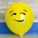 12Inches Random Smile Balloon Festive Balloon Cartoon Expression Balloon Yellow Inflatable Toys