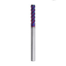 Drillpro L75mm D4/5/6/8/10mm HRC60 4 Flutes Milling Cutter Blue NACO Coated Tungsten Carbide Milling Cutter CNC Tool
