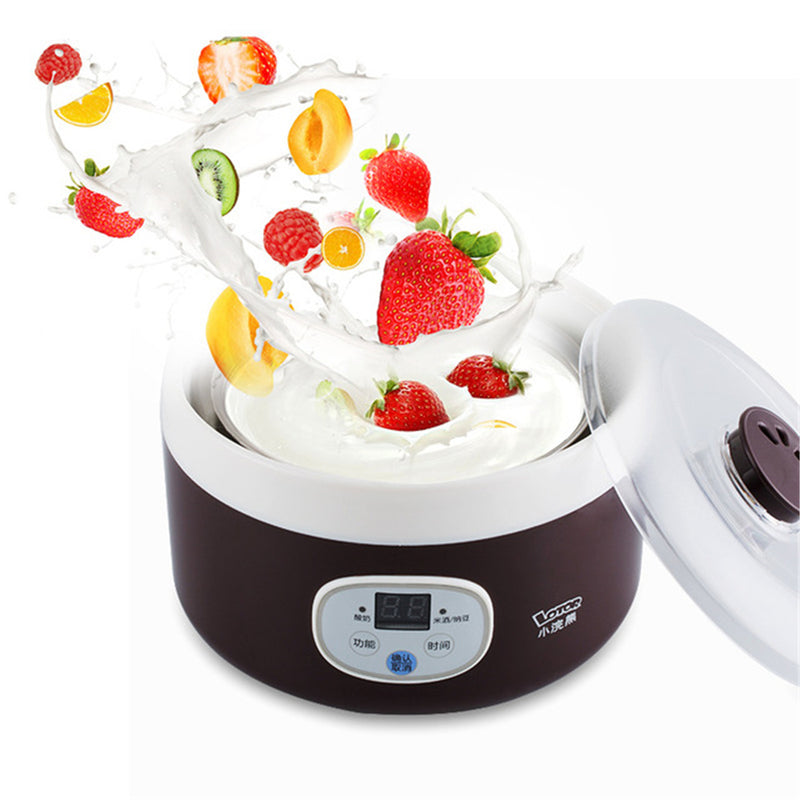 1L Mini Yogurt Machine Full Automatic Natto Rice Yoghurt Smart Machine With 4Pcs Glass Jar