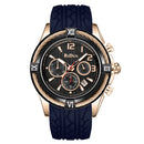 BIDEN 0316 Silicone Watch Band Men Wrist Watch Calendar Sport Quartz Watches