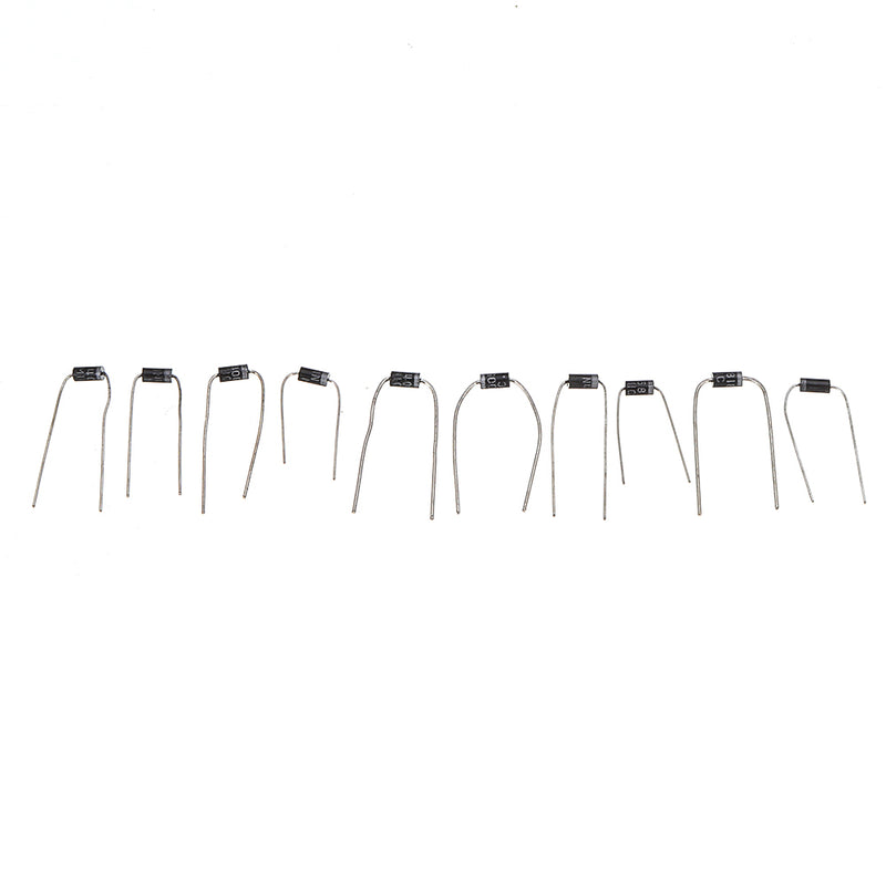 500pcs 10 Values Rectifier Diode Assorted Kit 1N4001 1N4002 1N4003 1N4004 1N4005 1N4006 1N4007 1N5817 1N5818 1N5819 With Box