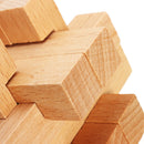 Kong Ming Lock Toys Children Kids Assembling 3D Puzzle Cube Challenge IQ Brain Wooden Toy