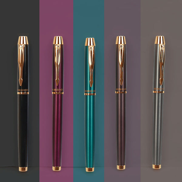 HERO 7006 Fountain Pen Metal Gift Box Set With A Etra Pen and Ink For Business Office School Students Supplies