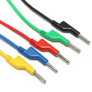 DANIU 5Pcs 5 Colors Silicone Banana to Banana Plugs Test Probe Leads Cable