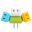 Colorful 1 to 3 US to US Trapezoid Plug Adapter Switch