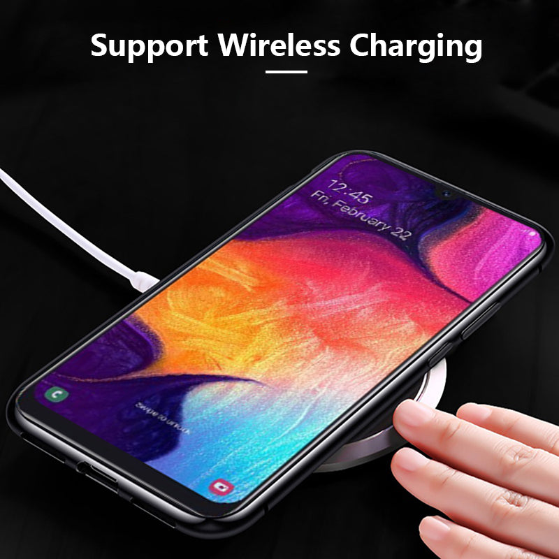 Bakeey Magnetic Adsorption Aluminum Tempered Glass Protective Case For Samsung Galaxy A70 2019