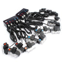 30W 8Pcs Lamp 16 LED Emergency Flashing Warning Lights Wireless Remote Grille Strobe
