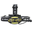XANES 2504B 1900LM 6LED Smart Sensor Cycling Headlamp 5 Switch Modes 4xT6+2xCOB LED Red Warning Lig