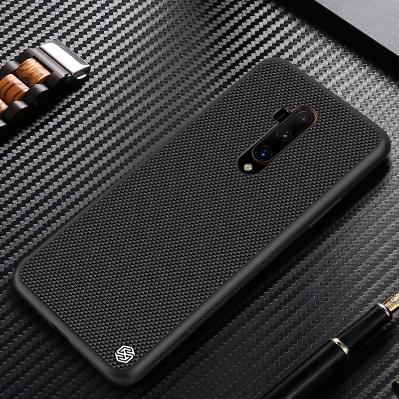 For OnePlus 7T Pro Case NILLKIN Anti-fingerprint Anti-slip Nylon Synthetic Fiber Textured Protective Case