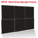 6Pcs 30x30x5cm Acoustic Wedge Soundproofing Sound-Absorbing Noise Foam Tiles