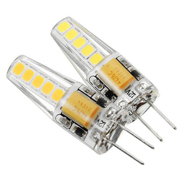 G4 2W 2835 Dimmable 10 LEDs Warm White  White LED Decorative Light Bulb AC12V