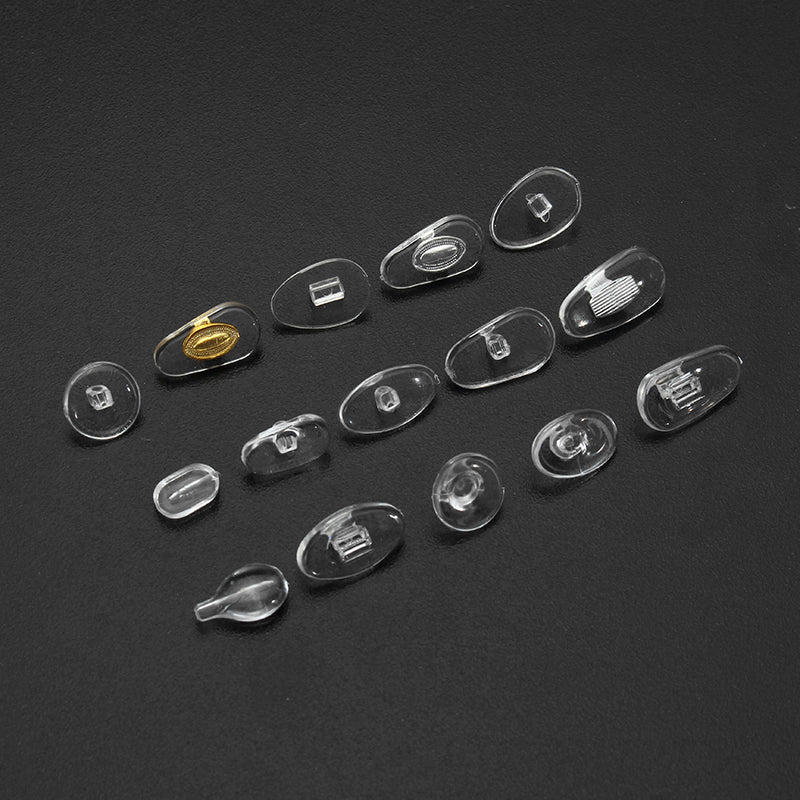 150 Pairs Soft Silicone Glasses Nose Pads Eyeglass Sunglasses Anti Slip Pads Assortment Kit 15 Style