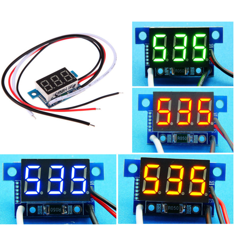3pcs Yellow Light Mini 0.36 Inch DC Current Meter DC0-999mA 4-30V Digital Display With Reverse Connection Protection Ammeter