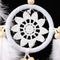 White Lace Flower Dream Catcher Wind Chimes Indian Style Feather Pendant Dream Catcher Decorations