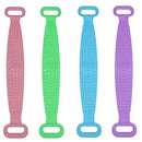Silicone Back Scrubber Exfoliating Loofah Bath Shower Towel Spa Skin Body Brush Strap