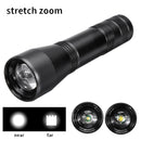 T6 Portable Black Tactical Military LED Flashlight Torch Zoom-able Work