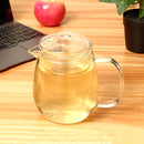 600ML Heat Resistant Clear Glass Coffee Tea Pot Leaf With Strainer Filter Infuser