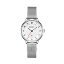CURREN 9035 Date Display Simple Design Women Wrist Watch Full Steel Quartz Watch