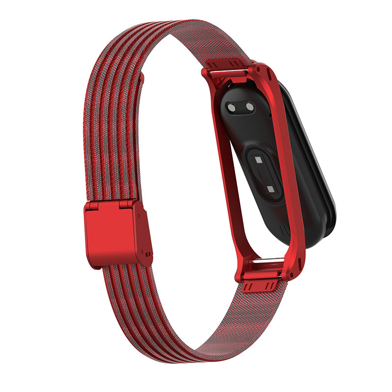 Metal Wave Style Watch Strap Replacement Watch Band for Xiaomi Miband 4