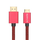 ULT-Unite High Speed Mini HDMI to HDMI Cable 1.4 Version 1080p 3D Standard 2.0 1.2M for Camera