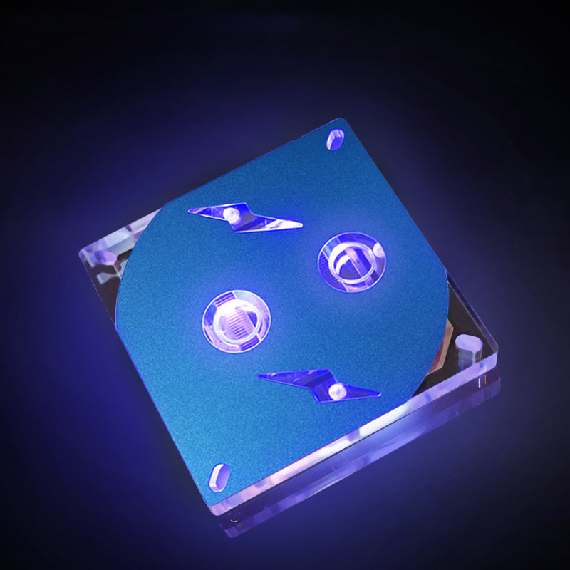 SIERRACOOL Desktop Computer CPU Water Cooling Head Acrylic  Lightning Metal Plate CPU Water Block with G1/4 Inner Thread