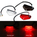 Universal DC 12V RED 12 LED Motorcycle ATV Dirt Bike Brake Stop Running Tail Light