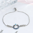 Unisex Evil Eye Bracelets Ethnic Blue Zircon Round Charm Bracelet Vintage Jewelry