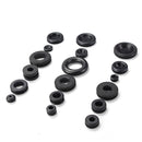 125Pcs Black Rubber Grommet Seals Washer O-Ring Waterproof Ring