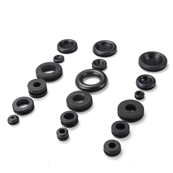 125Pcs Black Rubber Grommet Seals Washer O-Ring Waterproof Ring