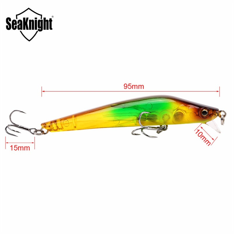 SeaKnight SK016 1PC 10g 95mm 0-0.4m Depth Minnow Fishing Lure Floating Wobblers Hard Bait