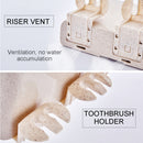 Auto Automatic Toothpaste Dispenser 8 Toothbrush Holder Cup Wall Mount Stand