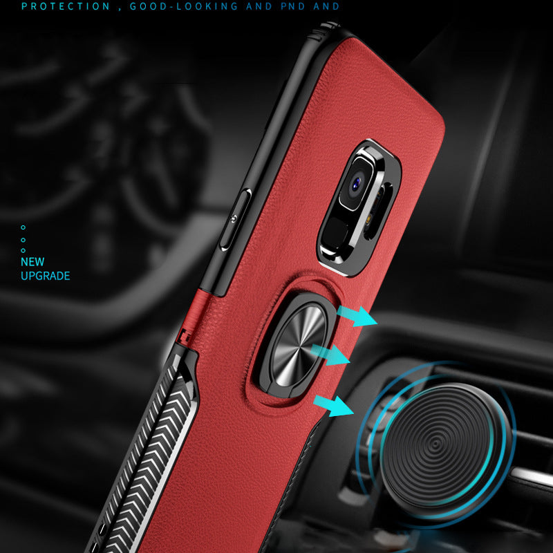 Bakeey Protective Case For Samsung Galaxy S9/S9 Plus/S8/S8 Plus Ring Grip Bracket Magnetic Adsorption Back Cover