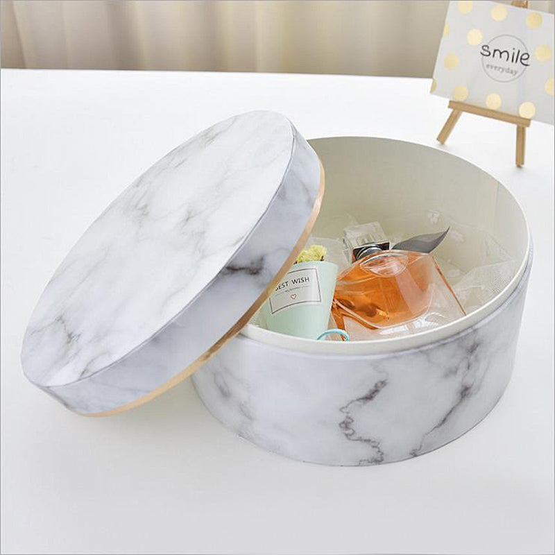 3Pcs Florist Hat Boxes Mini Artificial Dried Flower Bouquet Plant Box Decorations Gift Round